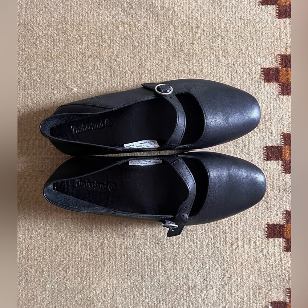 Leather Maryjane flats shoes 90s inspired by Timberland Size 7 *NEW*